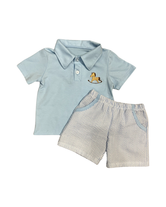 Rocking horse polo shirt set