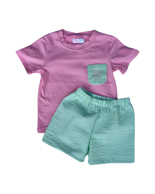 Pink and green set